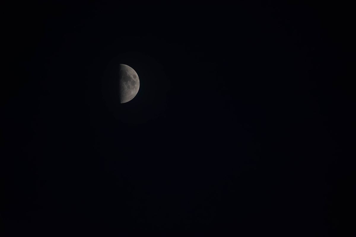 月亮,天空,黑白和夜晚