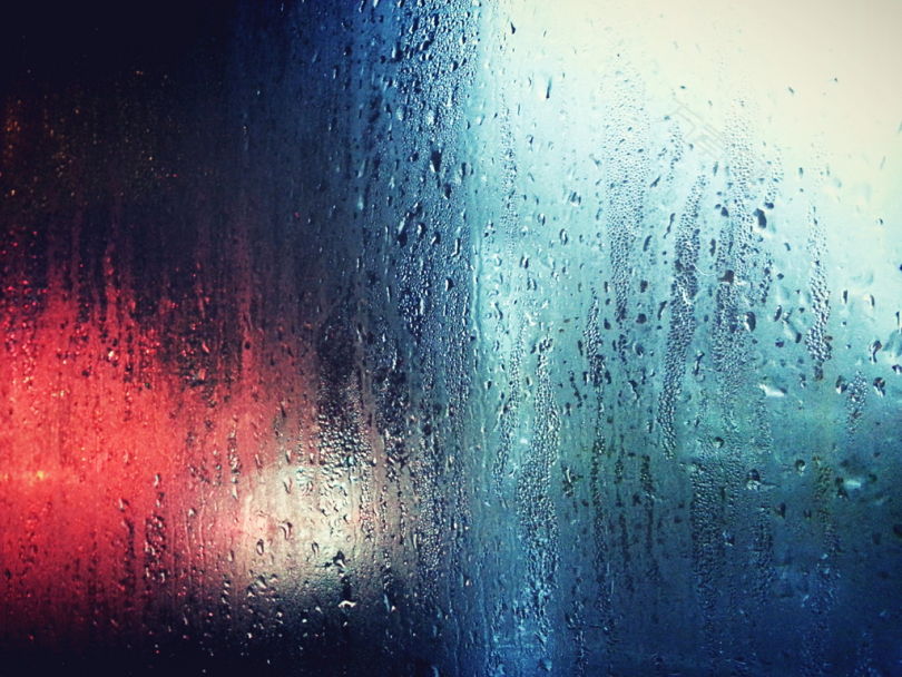 玻璃雨滴凝结模糊雨水喜怒哀乐雾滴雾气