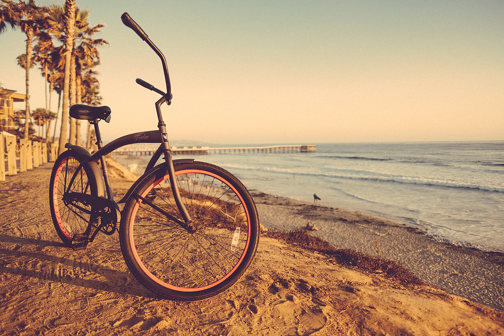 海边自行车图片壁纸图片