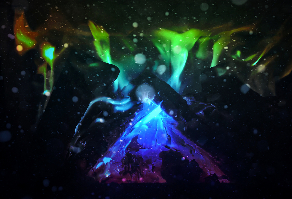 蓝绿色数码壁纸