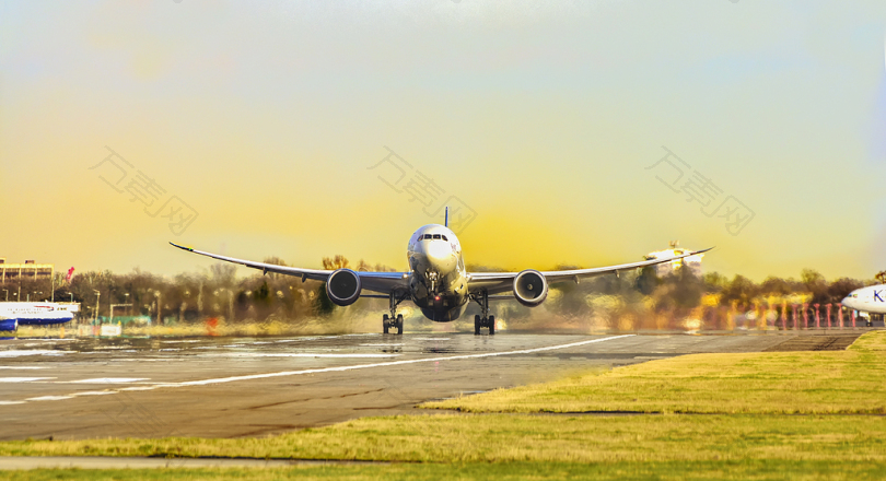 处女航空公司天空飞行空气飞机机场航空离境运输交通旅行商业