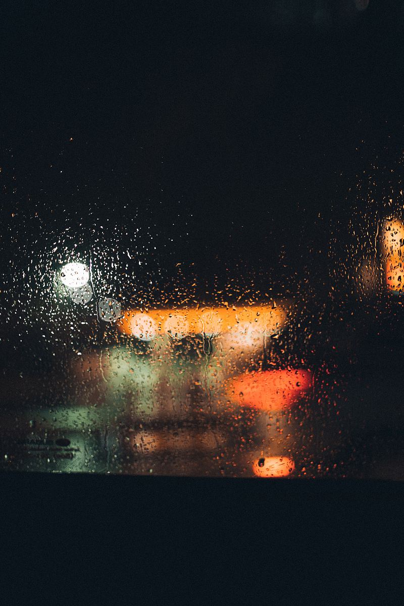 车窗雨景图片 伤感图片