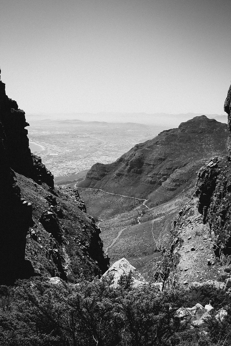 山,风景,黑白和岩石