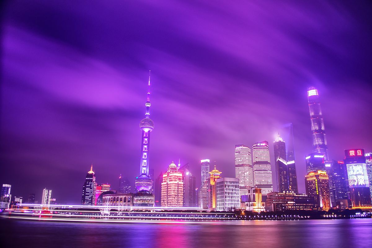 上海外灘的夜景