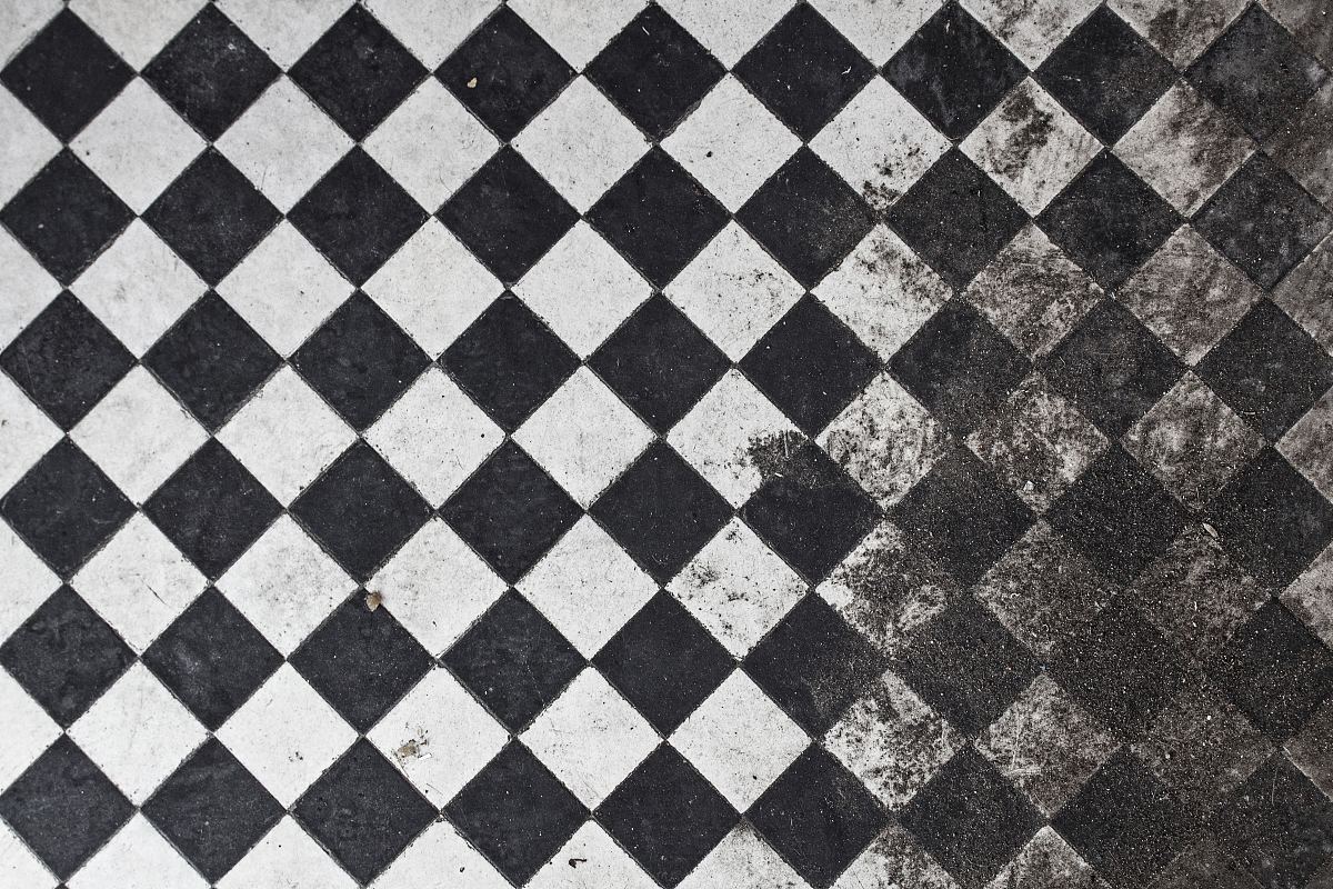 黑白地板
