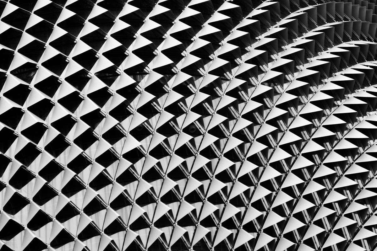 三角形形状蓝色几何图案抽象建筑现代设计未来主义背景壁纸达拉斯