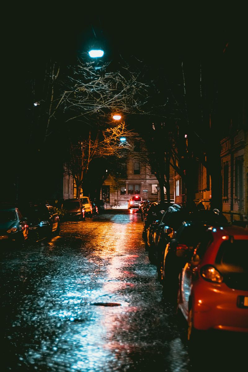 夜晚背景图 街边图片