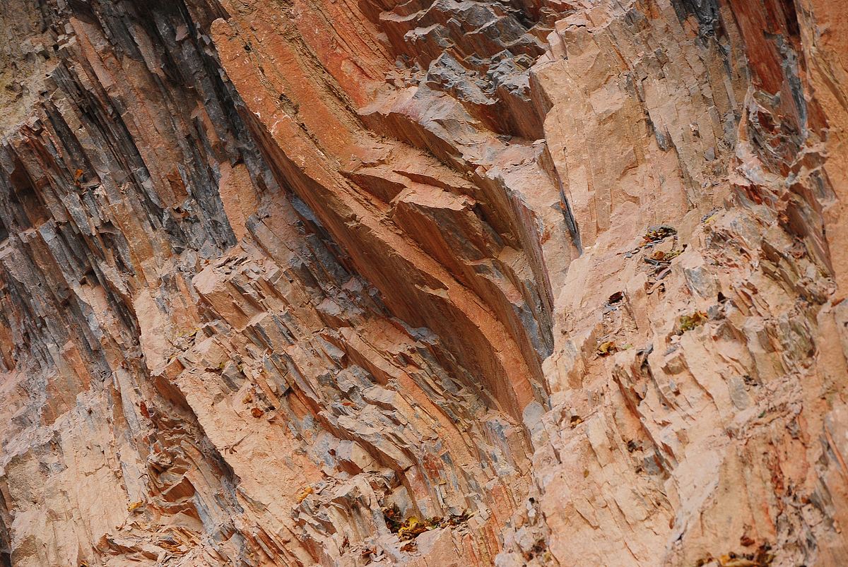 岩石,地层,封闭和纹理