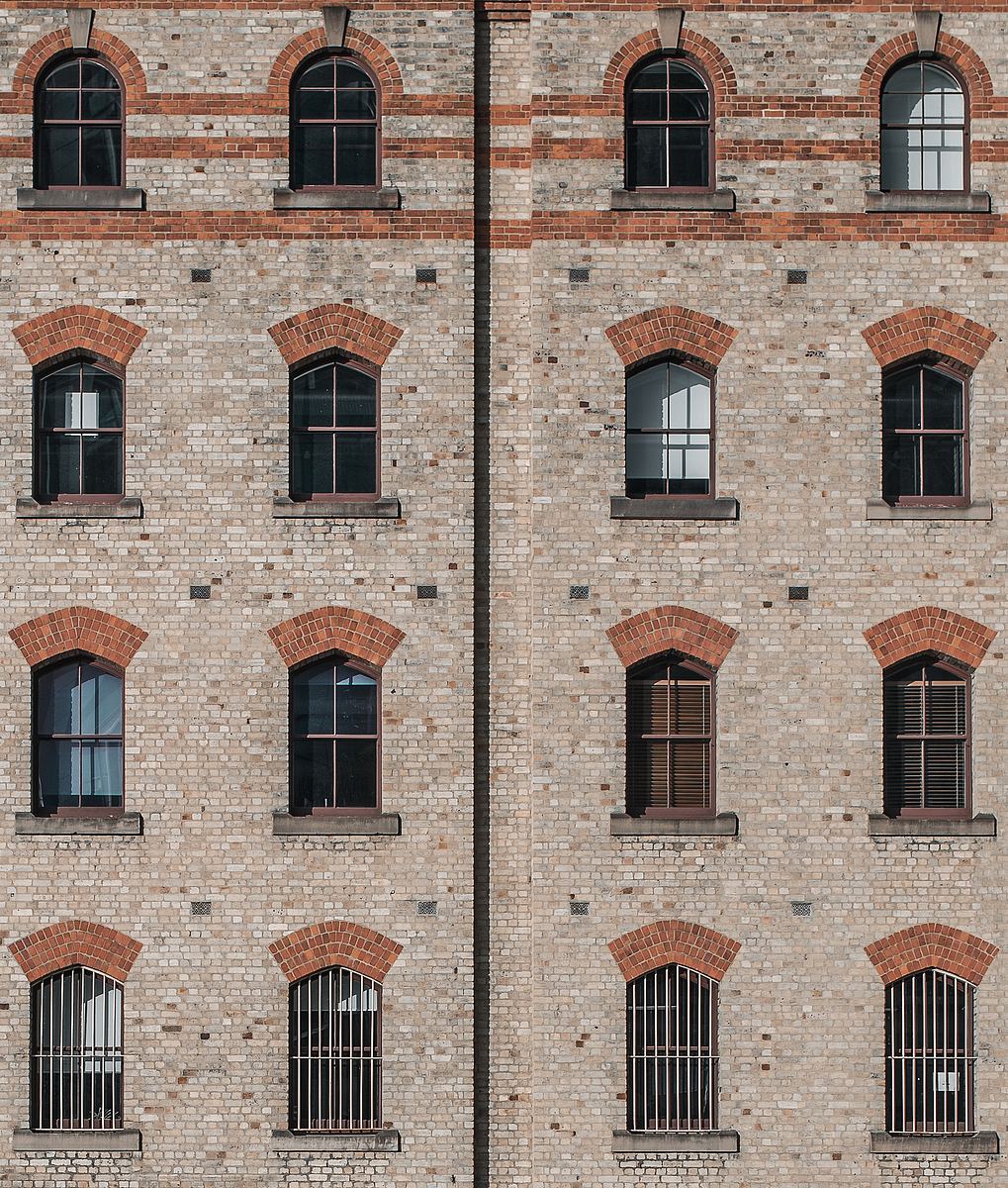 立面,砖墙,建筑及窗户房